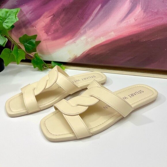 STUART WEITZMAN Ibiza twisted leather slides Size 6 - Picture 8 of 11